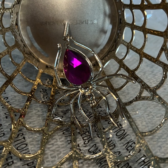 NWT Bath & Body Works Spider Web Jeweled Single Wick Candle Holder - Picture 6 of 6